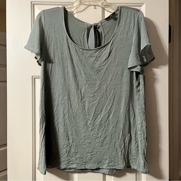 ModCloth Diaphanous Daydream Flutter Sleeve Top - Picture 3 of 7